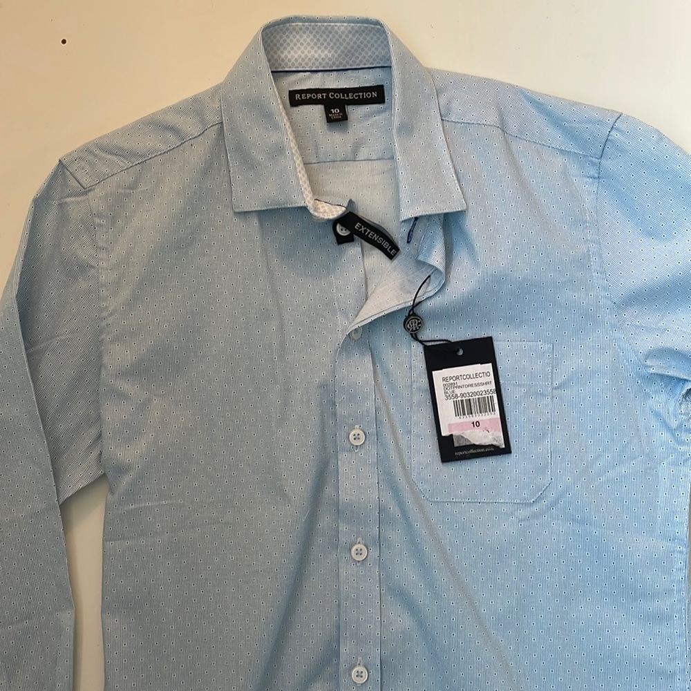 Report Collection Boys blue button up. New with tags.
